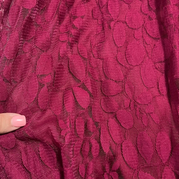 Torrid Lace Dress -Size 18 Color Deep Red - Picture 4 of 5